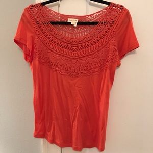 Anthropologie crocheted lace top